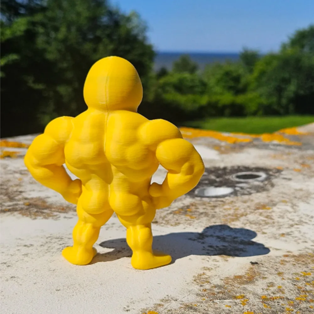 Muscle Duck Statue 3D Desktop Decor Bookshelf Figurine Indoor/Outdoor Decoration Home Accessory