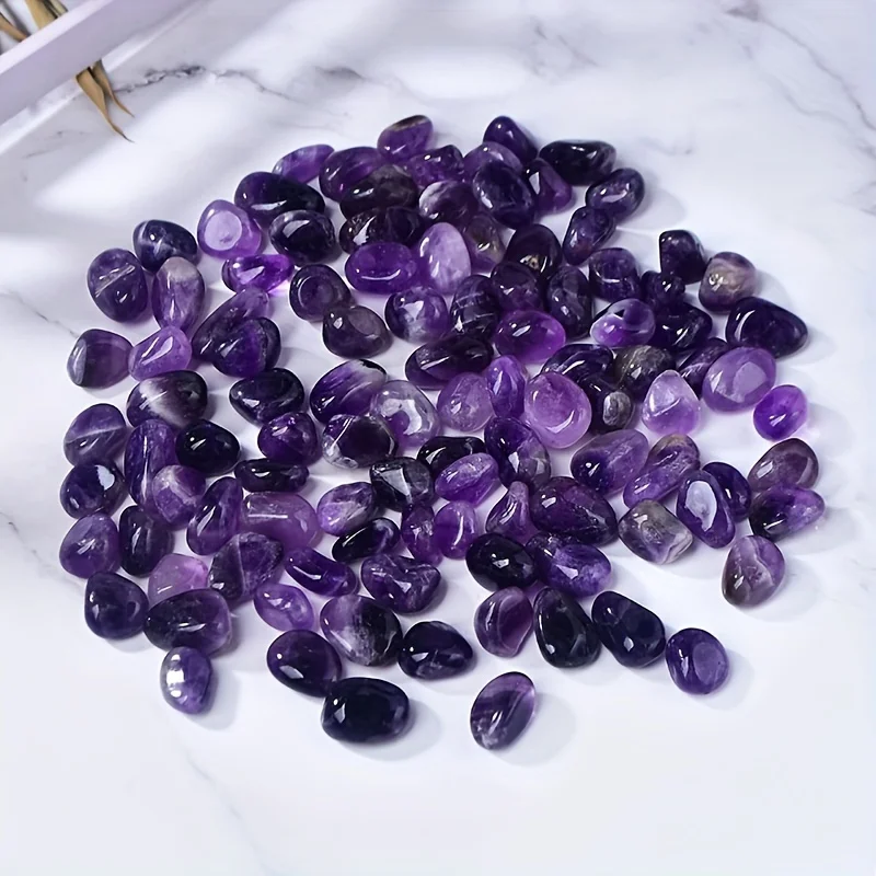 1.73Oz Amethyst Polished Stones Ideal for Aquarium Decor Jewelry Making & Diy Projects