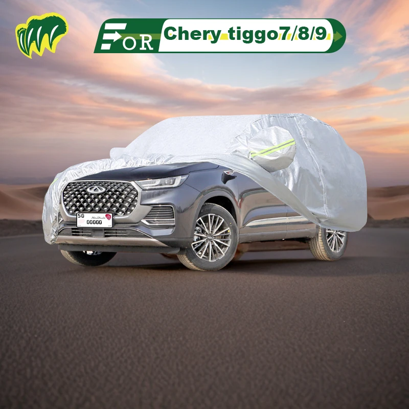 

For Chery tiggo 7 8 9 plus Pro Hatchback Car Cover Waterproof Outdoor Cover Sun Rain Protection with Lock and Zipper Door