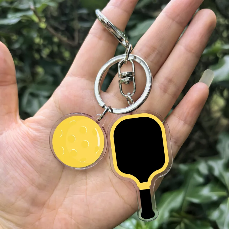 Pickleball Paddle Keychain Charm 2