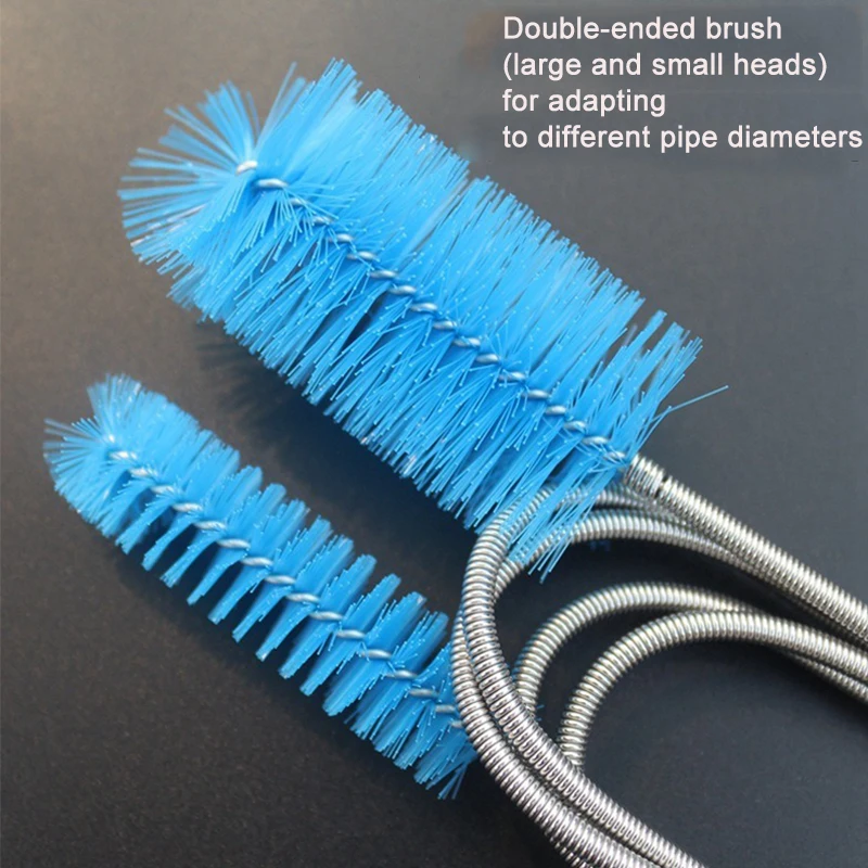 Fish Tank Cleaning Brush Aquarium Cleaning Brush for Water Filter Pump Lily Pipe Air Tube Hose Stainless Steel Fish Tank Brush Water Pump Accessories