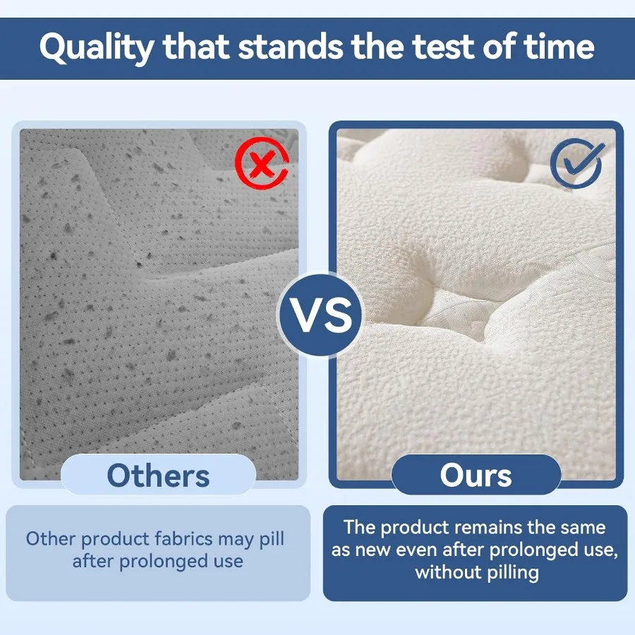 Full Size Mattress12 Inch Hybrid Mattress in a Box Cooling Memory Foam Bed Mattresses with Independent Spring Soft and Breathab