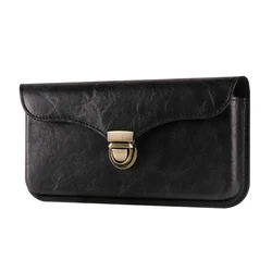 Leather Belt Clip Holster Case - 15cm - 8cm - 1.5cm (Black)