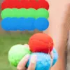 15PCS Reusable Sponge Water Balls Colorful  Adult Kids Sponge Water Bomb Splash Balloons Swimming Pool Summer Water Toy Games 2