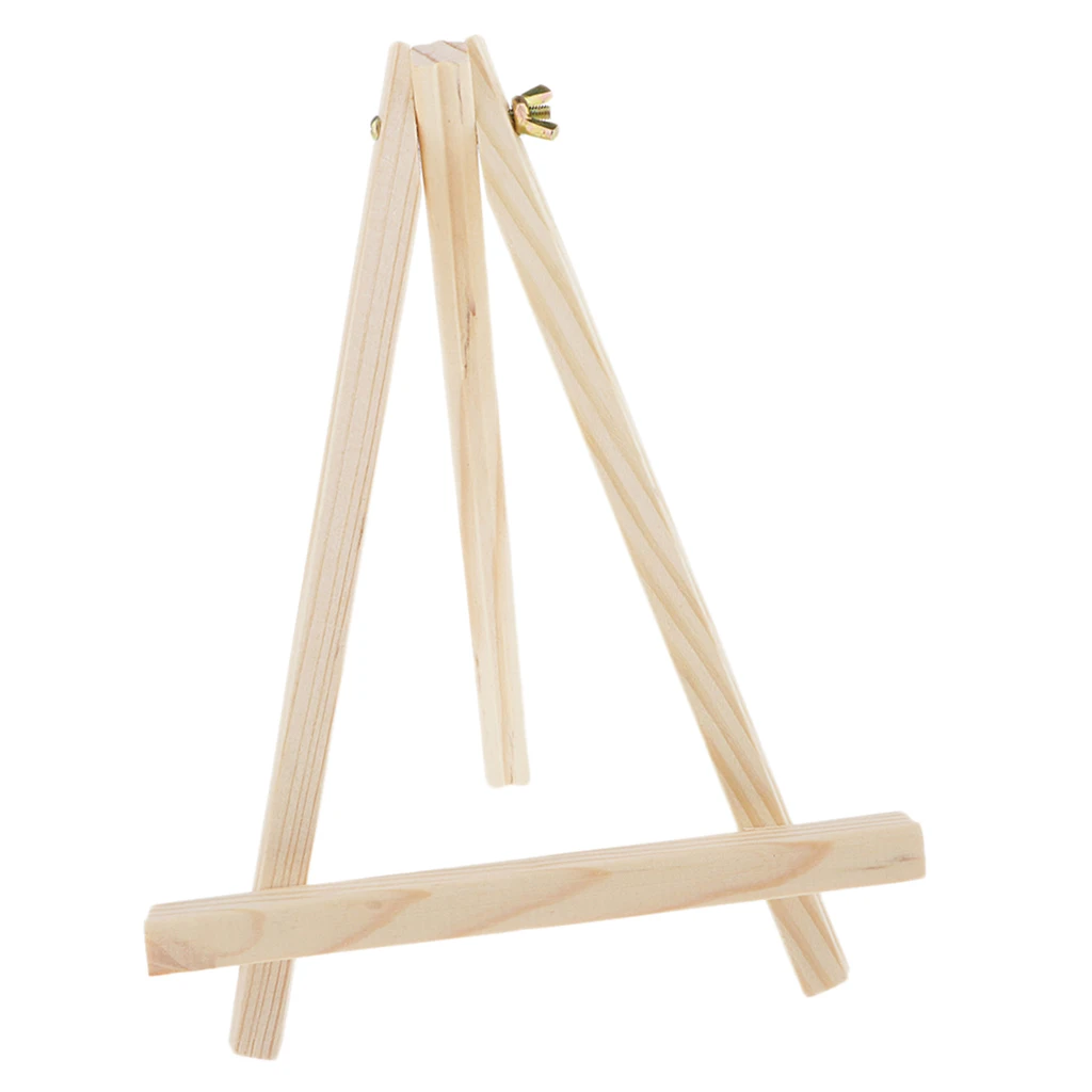 Portable 9.5" Wood Tripod Tabletop Display Easel Painting, Sketching, Displaying Photos, Decorative and
