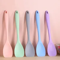 Espátula de silicona antiadherente para ensalada, utensilios de cocina para pastel, pastelería, alimentos, cocina, raspador, fruta, mantequilla, crema, cuchara mezcladora