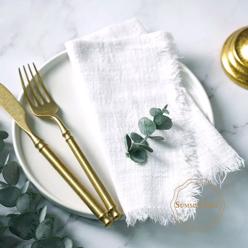 Serviettes de table de Noël bonhomme de neige et flocon de neige, serviettes  de table de restaurant, décor de banquet de mariage, grill bleu, 4 pièces,  6 pièces, 8 pièces - AliExpress