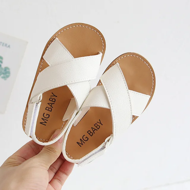 Toddlers Boys Girls Sandals 2022 Summer Children Beach Shoes Kids Fashion Sandals Cross-tied Anti-sliperry Soft Simple New Hot 6