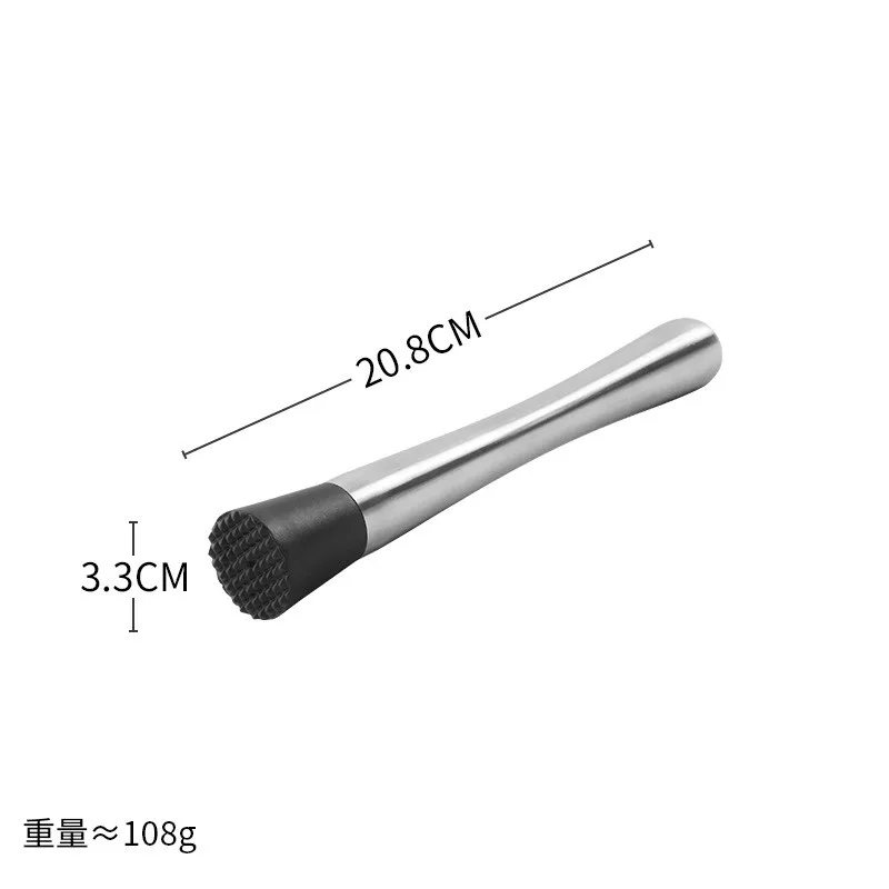 Stainless Steel Wine Mixing Stick Cocktail Muddler Shaker With Crushing Hammer Crushed Ice Barware Tool DH67