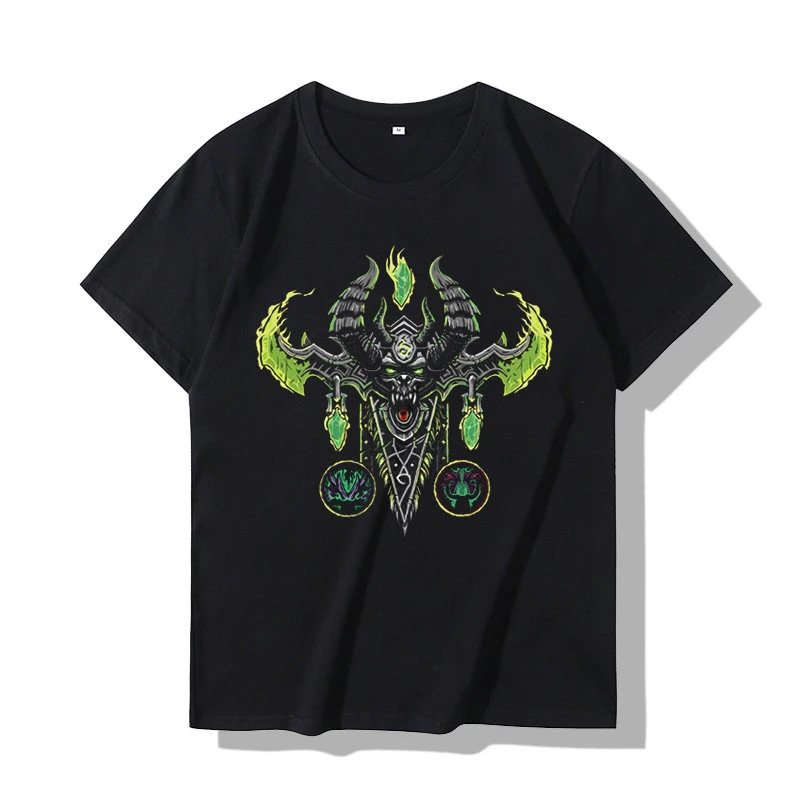 Sommer Neues World of Warcraft Kurzarm-T-Shirt Sommer Allianz Tribal Klassiker WOW Perimeter Herren und Damen Baumwolle Halbarm