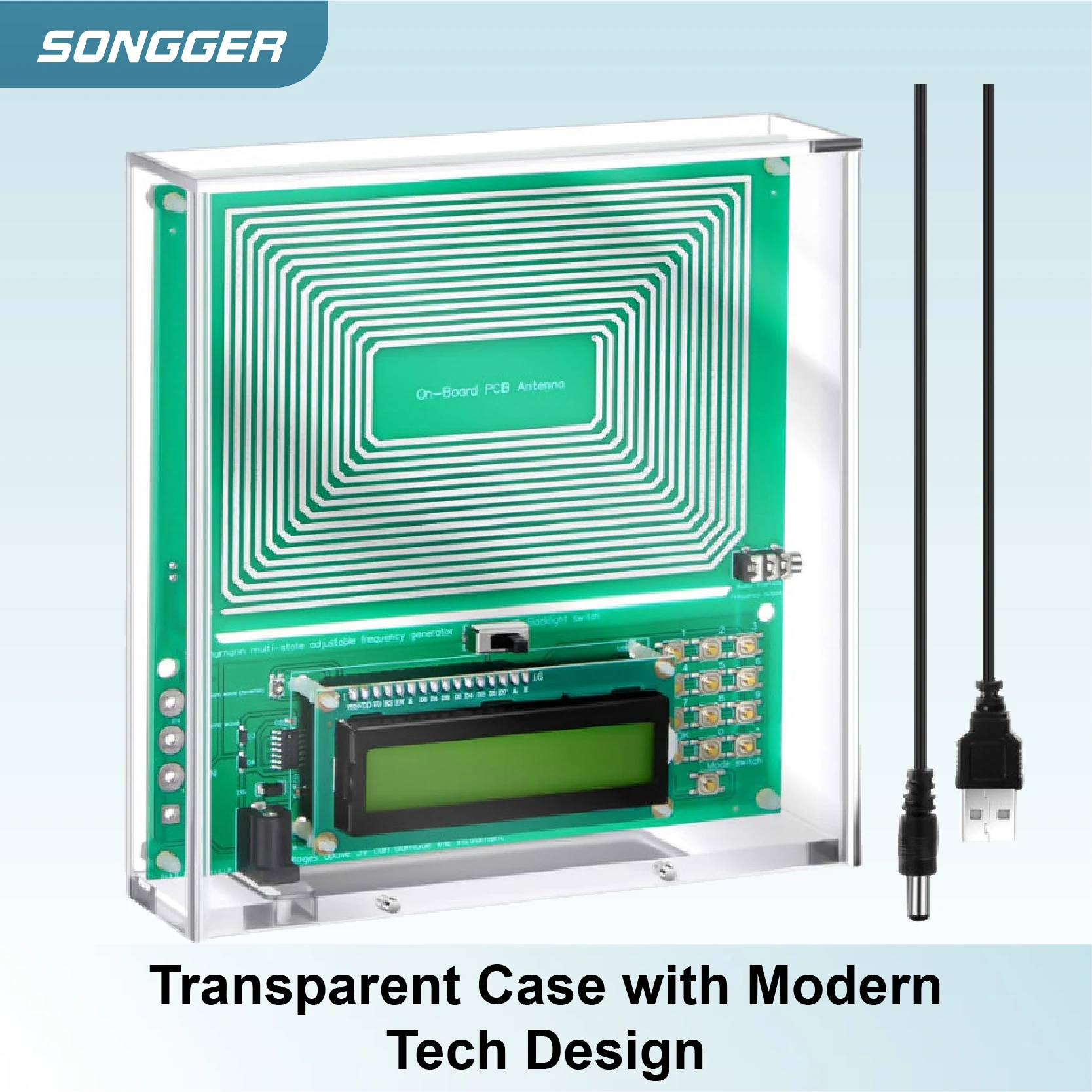 Generatore di segnale sinusoidale a bassa frequenza 0.1Hz 30000Hz modalità risonanza Schumann 7.83Hz modulo regolabile con displ - immagine 4