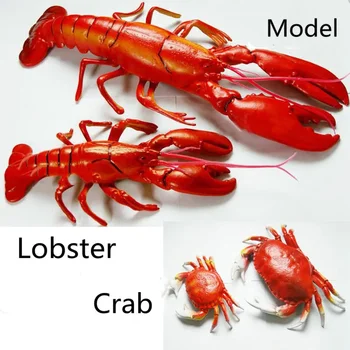 1pcs 시뮬레이션 랍스터 크랩 모델 완구 호텔 레스토랑 장식 인공 식품 소품