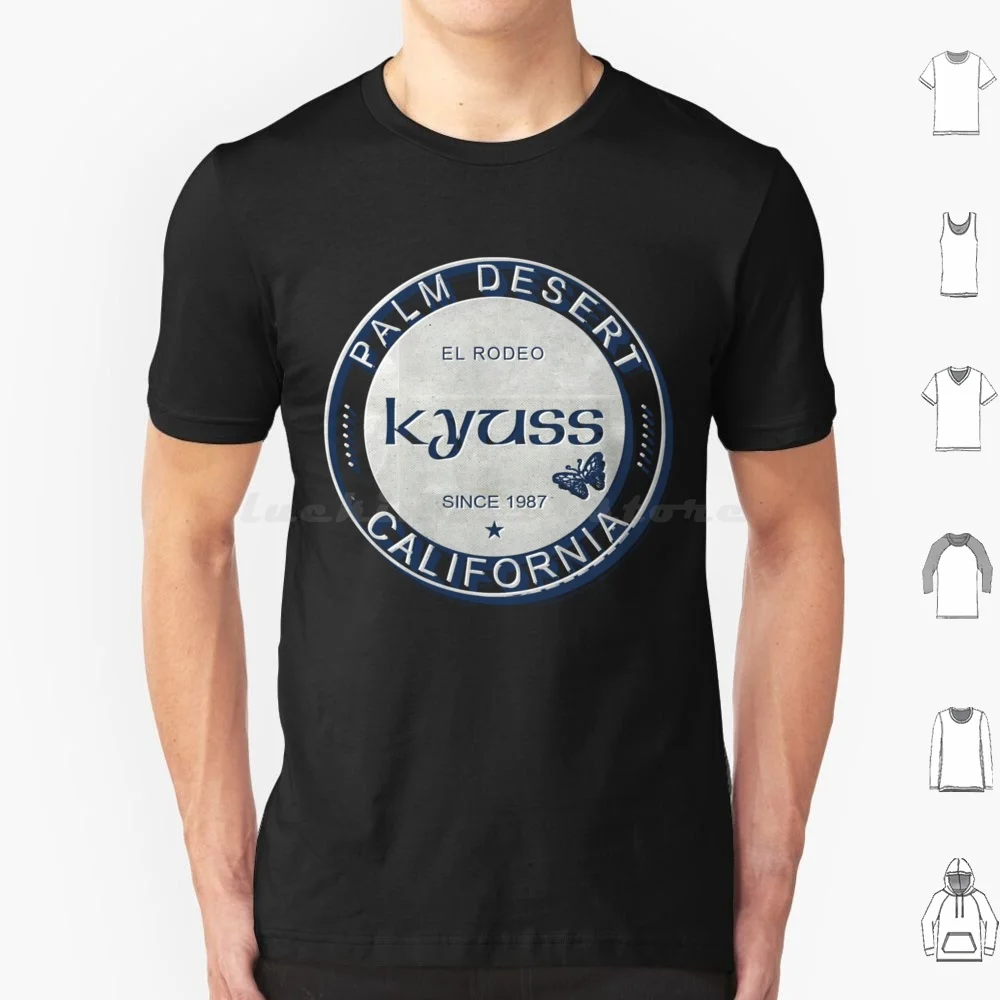 Kyuss-Palm Desert T Shirt 6Xl Cotton Cool Tee Kyuss Logo Kyuss Stuff Kyuss Manica Lunga Home Souvenir Band Music Stoner Metal