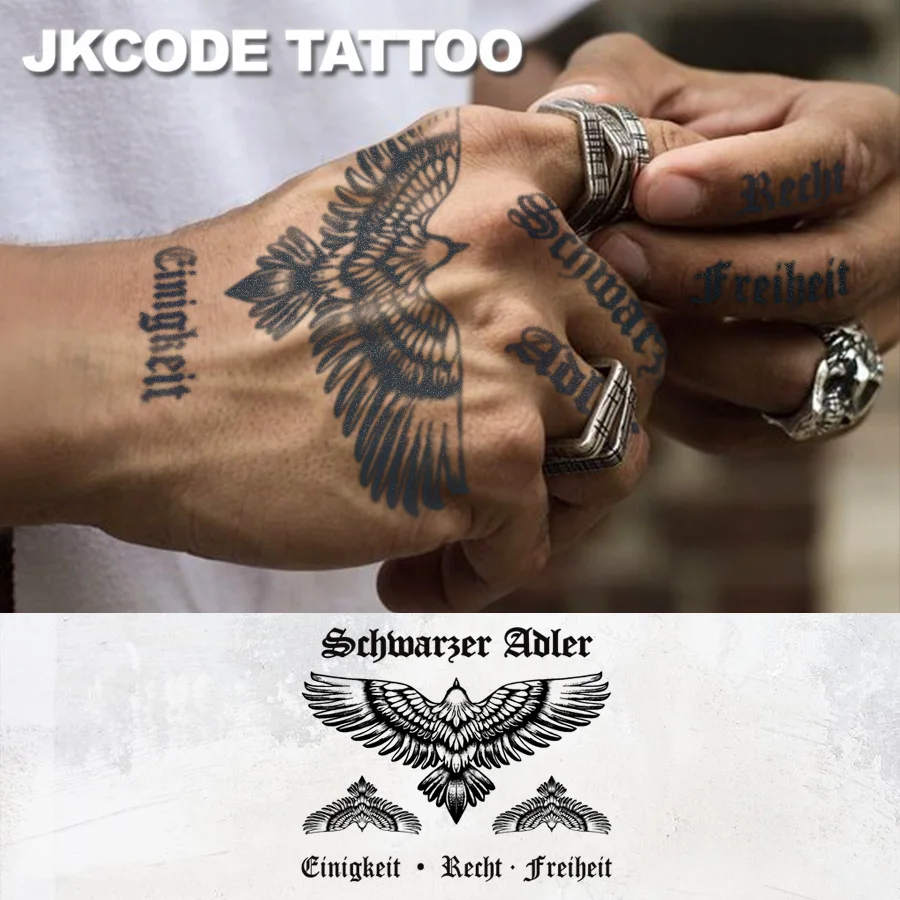 German Eagle Tattoo Design: The Ultimate Guide to Waterproof Semi-Permanent  Tattoos for Men, image size:900x900