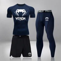 Men's Compression Sportswear Suits Gym Tights Training Clothes Workout Jogging Sports Set Running Rashguard Tracksuit For Men 1