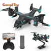 Brushless Remote Control Helicopter Drone With Camera RC Fighter Plane UAV 2 IN 1 Land Air Dual Mode Aircraft Children's Toys 1
