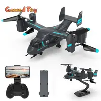 Brushless Remote Control Helicopter Drone With Camera RC Fighter Plane UAV 2 IN 1 Land Air Dual Mode Aircraft Children's Toys 1