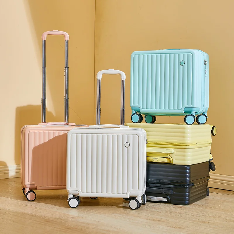 Cute Small Hard Shell Travel Suitcase With Passcode Lock Luggage_voghion.com