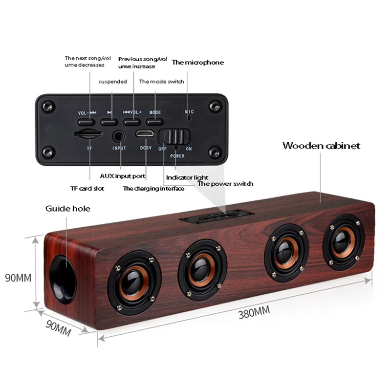 Bluetooth Speaker Bluetooth Sound Bar Portable Speaker With Loud Stereo Rich Bass Suitable For PC TV best speakers for music