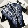 Silk Scarf 90x90cm Luxury BrandDesigner Hair Print Head Large Handkerchief Hijab Shawl Women Bandanna Foulard Muffler Wrap