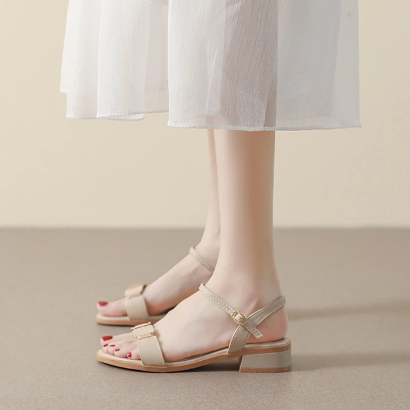 

Women Simple Sandals Summer Shoes for Women Low Heels Strap Sandals Luxury Sandals Women Designers Zapatillas Mujer Sandals