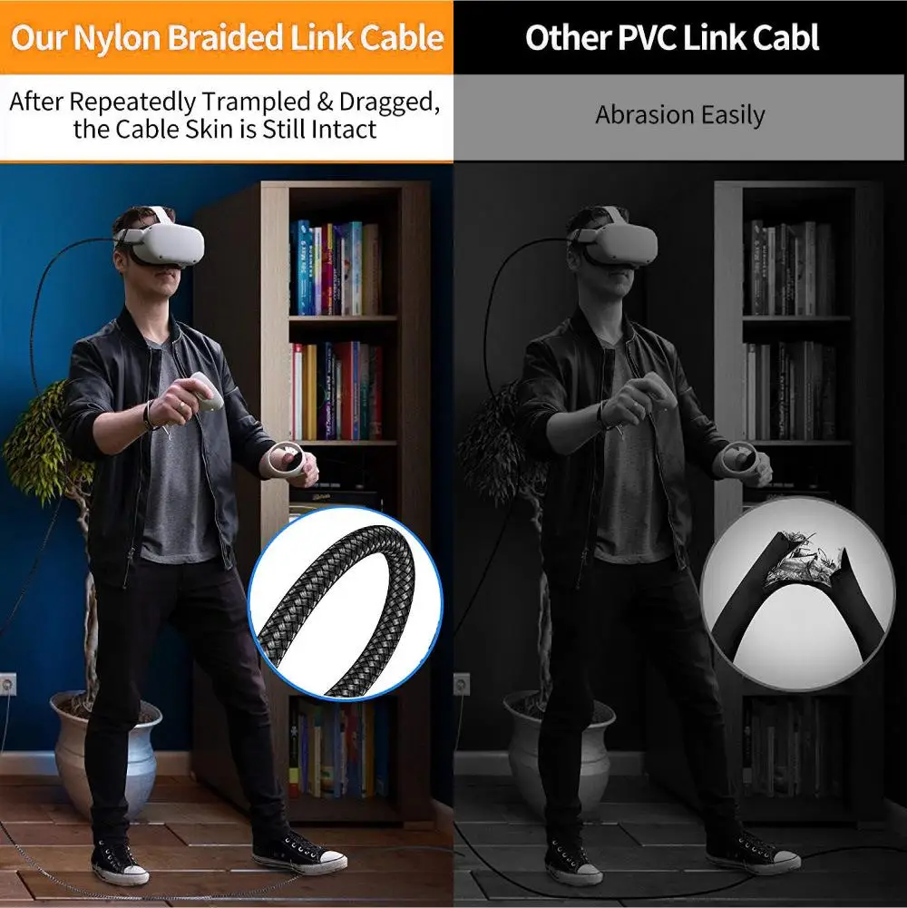 5M Data Line Charging Cable For Oculus Quest 2 Link VR Headset USB 3.0 Type C Data Transfer USB-A To Type-C Cable VR Accessories