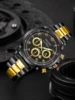 NOTIONR Hot Selling Men's Fashion Watch Black Gold Luxury Men's Business Watch Men's Stainless Steel Quartz Night Light 4