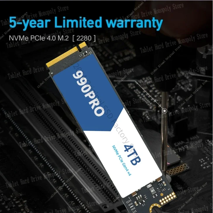 Ʈ ӿ ǻͿ 濭 SSD  PS4 8TB 990 Pro, 1TB, 2TB, 4TB NVMe PCIe 4.0 M.2 2280, 7000 MB/S ̺, PS5 ÷̼̽ 5