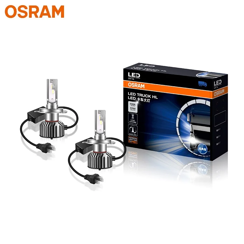 Osram 24V Led Truck Hl Classic Head Light H4 28/28W 5700K Cool Bright White Led High Low Beam Lampada Originale 82245Cw, Coppia