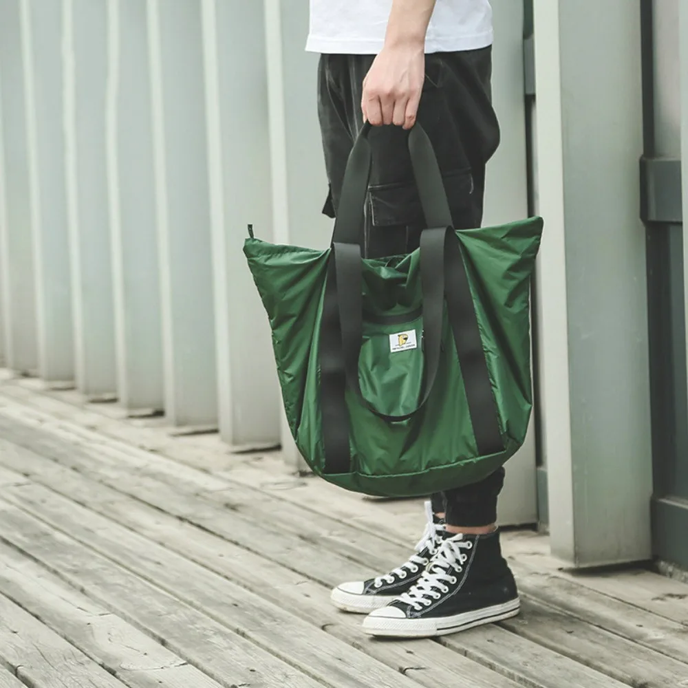 Outdoor Lightweight Travel Portable Storage Bag Nylon Waterproof Folding Duffel Bag Handheld Large Capacity Sports Gym Tote Bags
