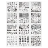 Dragon Eye Ink Stamping Plates  Cute Cat Claw Dog Stainless Steel Image Stencil Flower Leaf Nail Art Stamp Templates Line Face 2