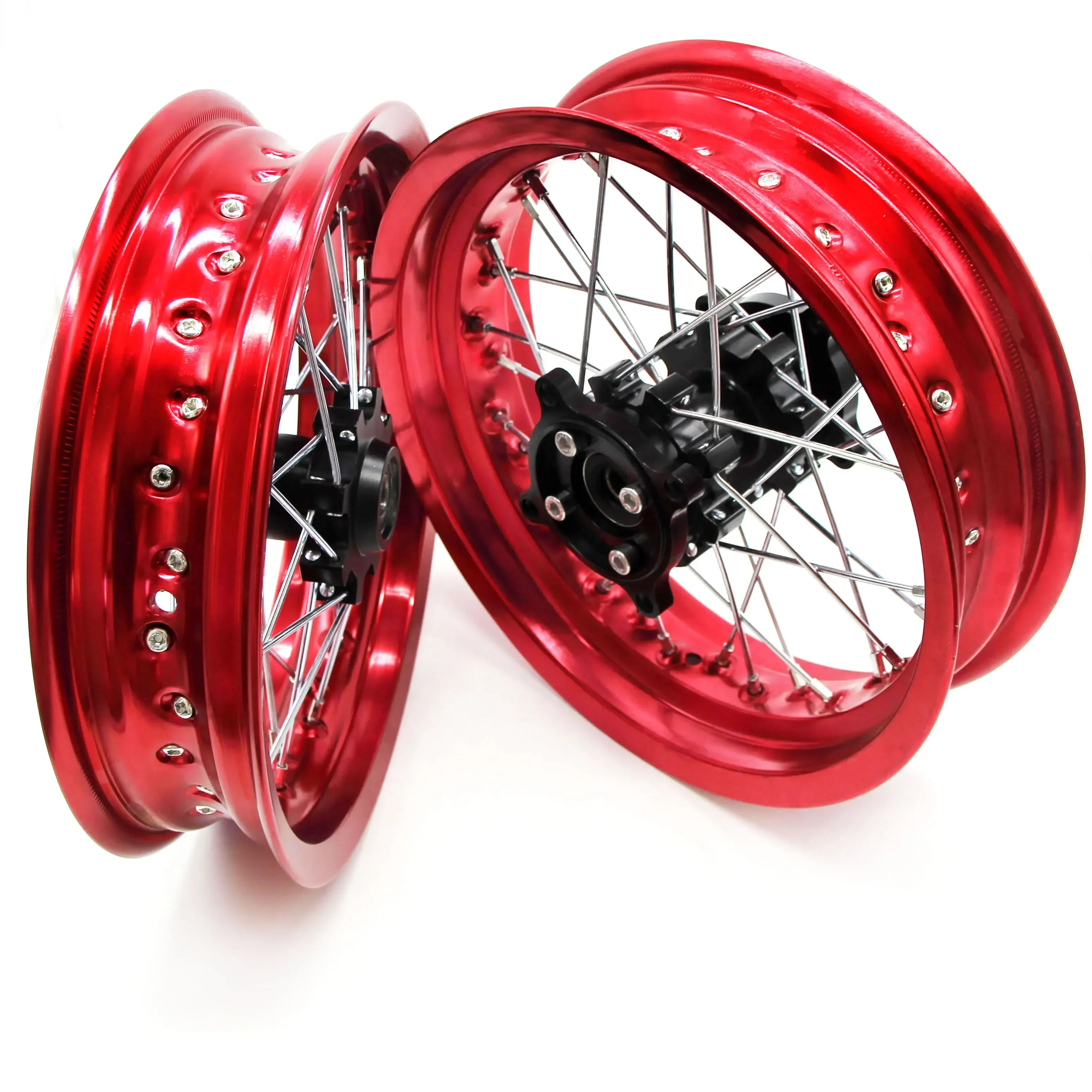15mm hole hub 2.50 x 14 inch & 3.00 front rear CNC Aluminum Alloy Wheel Rims for 110 125 0 dirt pit bike