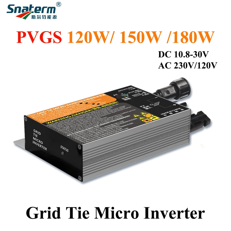 Inversor micro solar de 700 W IP65 impermeable rejilla inversor DC a CA 110  V microinversor, apto para entrada solar máxima de 700 W 50 V, salida onda