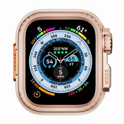 Premium Metal Bumper Case with Protector Frame - 44mm - Series 6 5 4SE (Rose Gold)