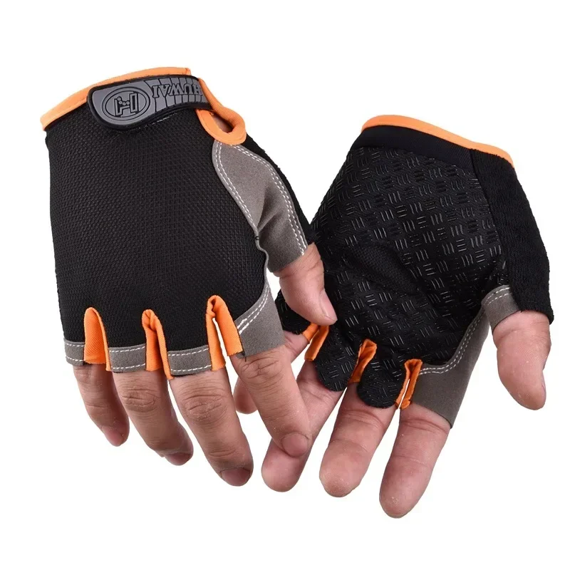 Half Finger Gloves Anti-Slip Anti-sweat Gym Fitness Fishing Cycling Gloves Outdoor Summer UV Protection Cycling Equipment