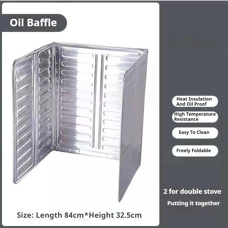 3 Sided Oil Splatter Guard Kitchen Aluminum Foil Anti Splatter Shield Guard Grease for Stove Top Frying Pan kitchen splatter screen kitchen splash guard