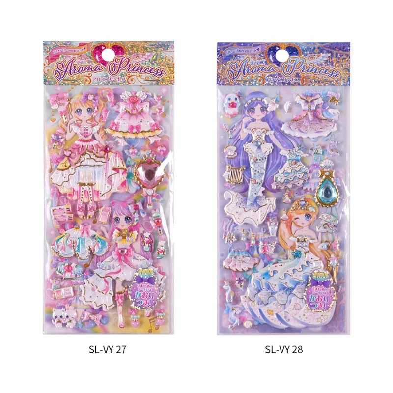 

Kawaii Princess Dress-up Stickers for Girls and Babies Small Double-layer Three-dimensional Bubble Stickers Cute for Girls Gifts