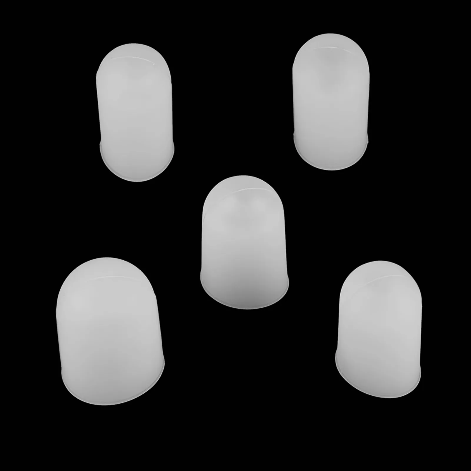 5pcs Silicone Finger Protector Thumbs Sleeve Cover Fingertip Gloves Finger Cots for Heat Cooking Baking Barbecue Kitchen Tools