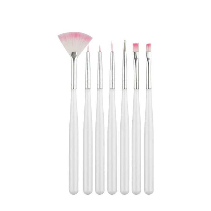 7PCS Multi Functional Color Pens For Nail Enhancement Nail Art Drawing Pen Sets Beauty Brush Tools Manicure Accessories