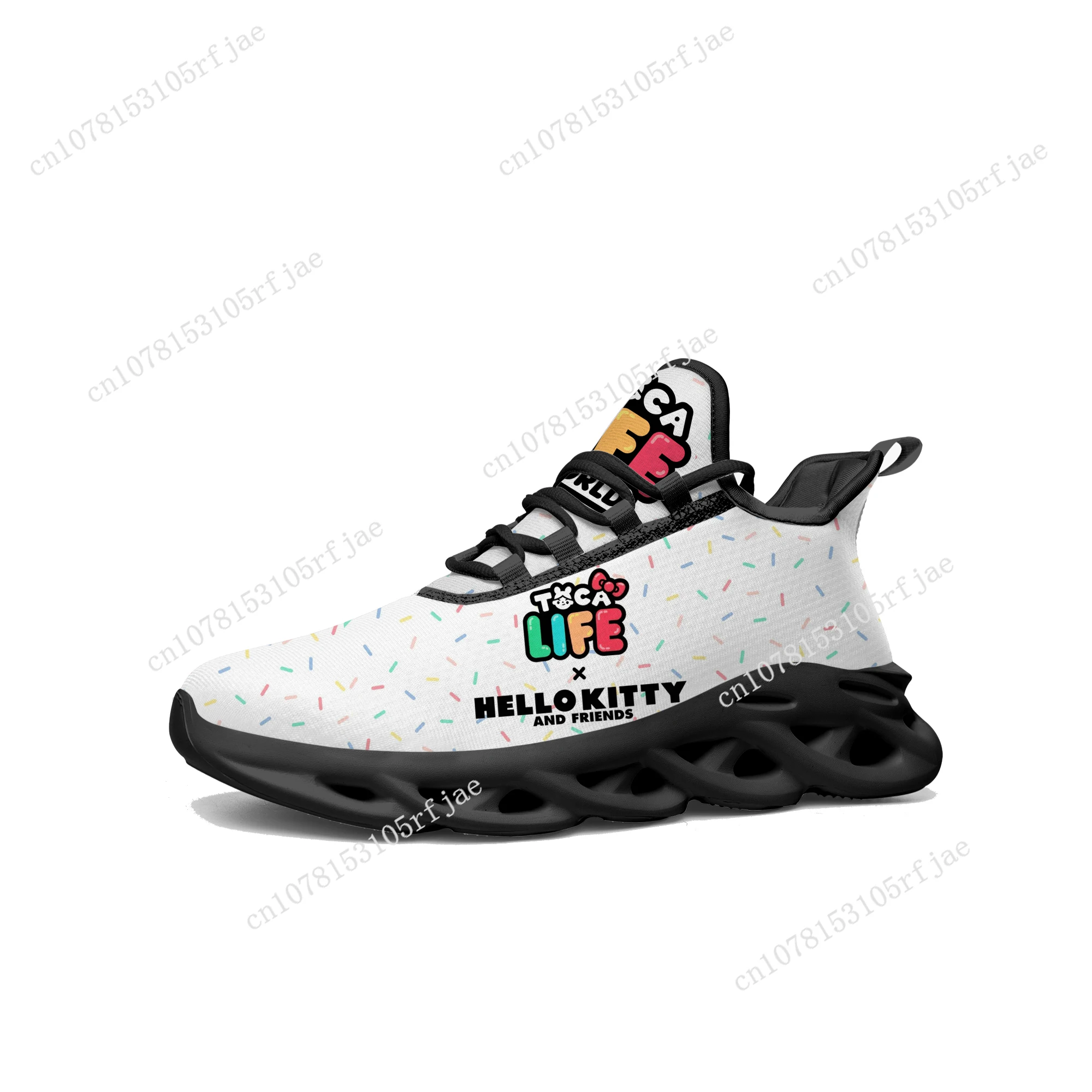 Toca Life World Flats Sneakers Cartoon Game Mens Womens Teenager Sports Running Shoes High Quality Tailor Made Lace Up Shoes