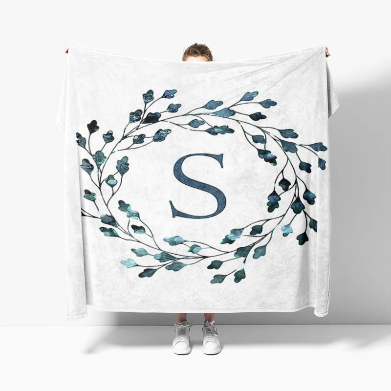 Home decoration Letter wreath plush Sofa blanket anime Bedspread on the bed anime fluffy soft blankets thick blanket for winter