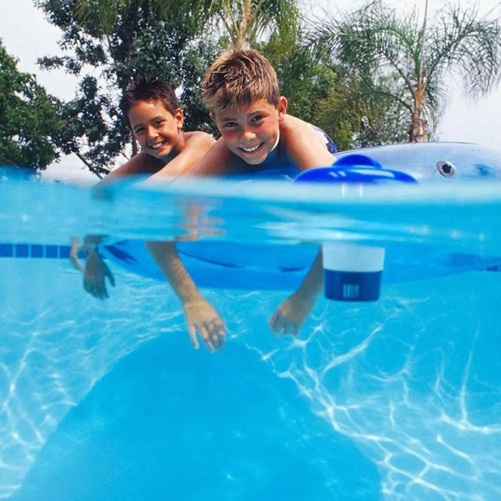 Pool Chlorine Dispenser Swimming Pool Floating Dispenser With Thermometer Disinfecting Thermometer Swimming Pool Accessories