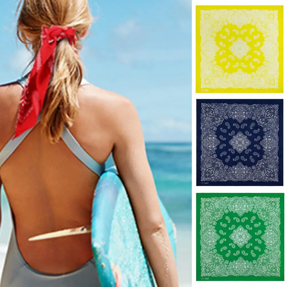 

Cotton 12Pcs/Bag Great Protective Versatile Hair Band Square Bandana Multiuse for Women
