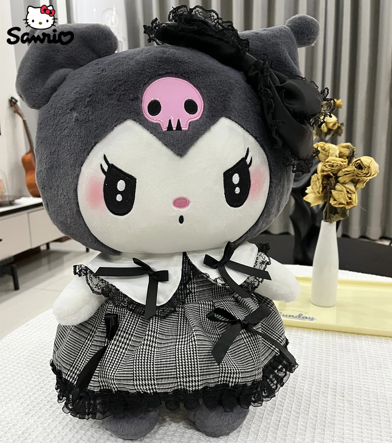 Juguetes de peluche gigantes Sanrio Kuromi My Melody, almohada de Anime