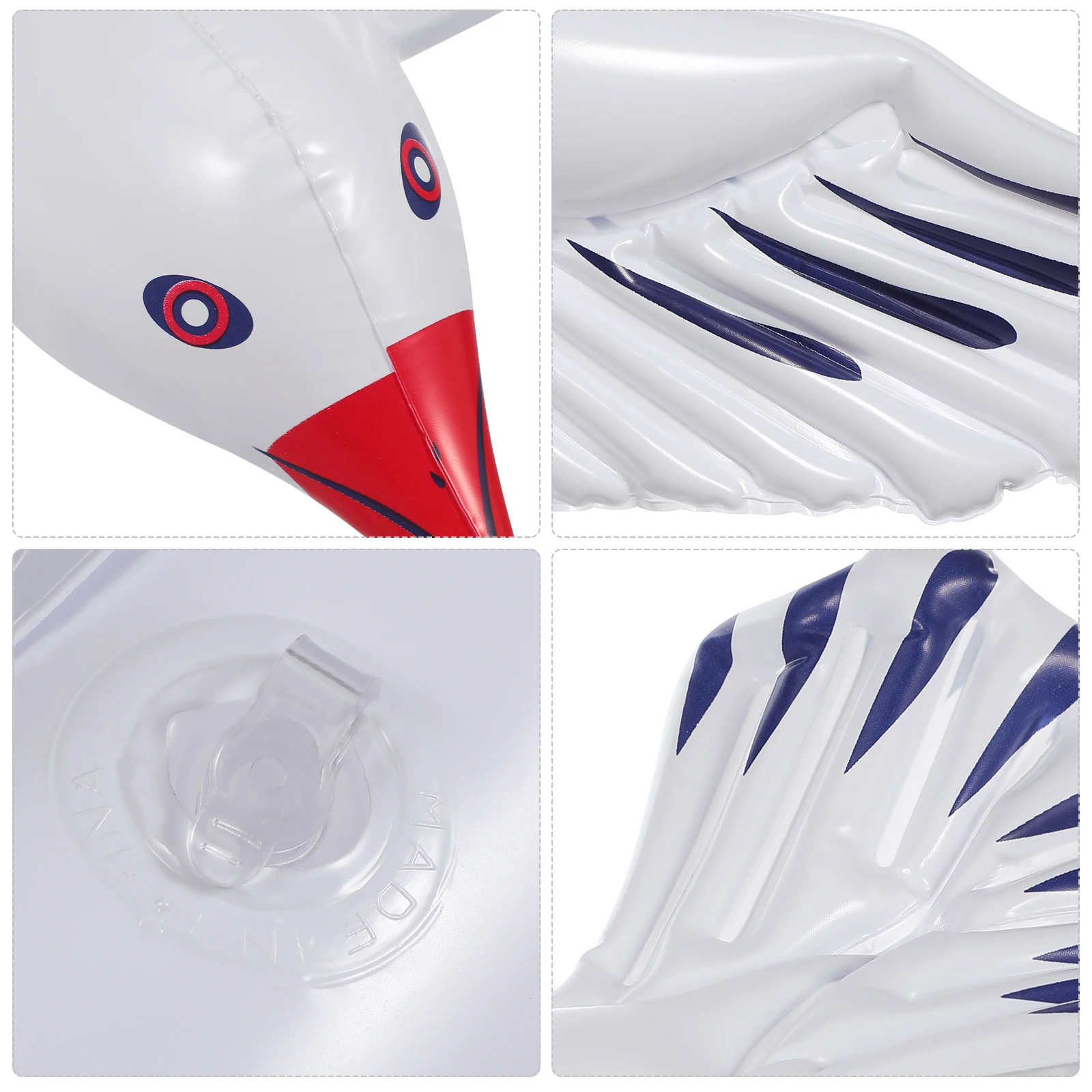 6pcs Inflatable Seagulls Jumbo Toy Blow Up Sea Birds Balloons Seagull Ornaments Wedding Beach Pool Party Outdoor Game Toys