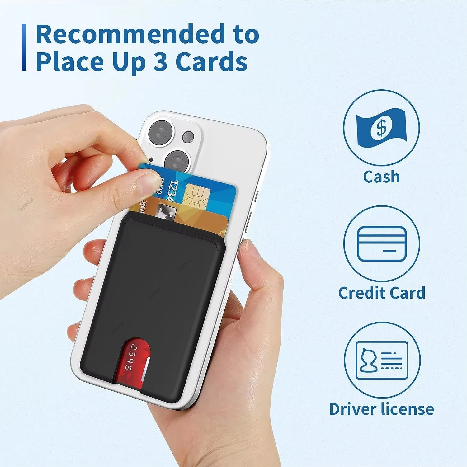 Slim Silicone Phone Card Holder Wallet - Minimalist Credit Card Sticker
