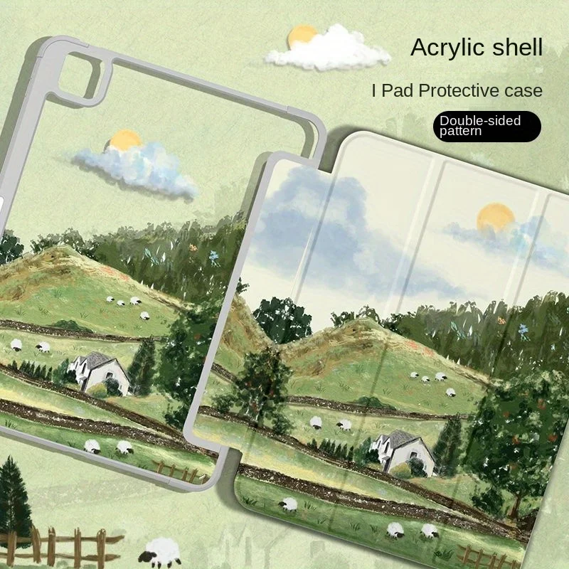 Sleek Triple Fold PU Acrylic Cover