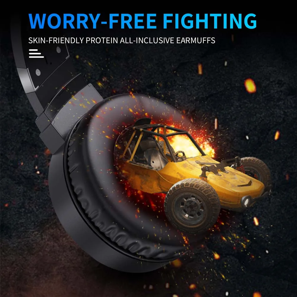 for PUBG Gaming Headset Noiceless Microphone Deep Bass 3.5mm Jack Soft Leather Earpads RGB Earphone for PC Laptop Tablet Phone
