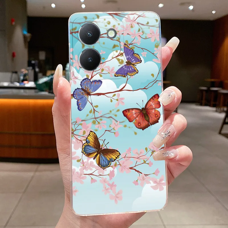 Transparent Butterfly Soft Silicone TPU Phone Case - Protective Casing