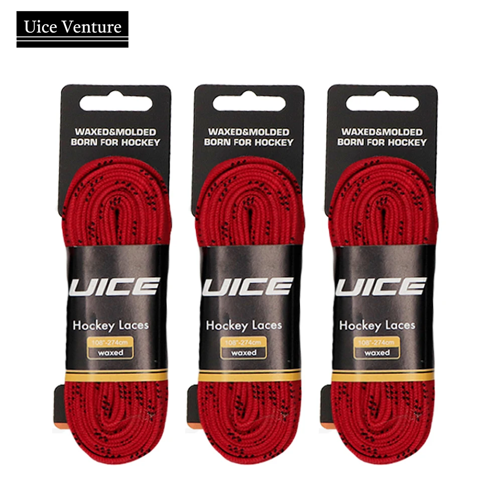 

3pcs Ice Hockey Shoelaces 8-120in Ice Hockey Skate Laces Dual Layer Braid Extra Reinforced Tips Waxed Tip Design Shoe Lace